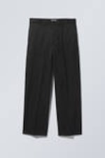 Schwarz - Anzughose aus Twill mit entspannter Passform - 3