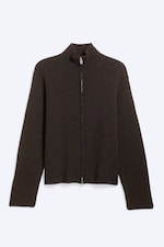 Dark Brown - Relaxed wool-blend cardigan - 4