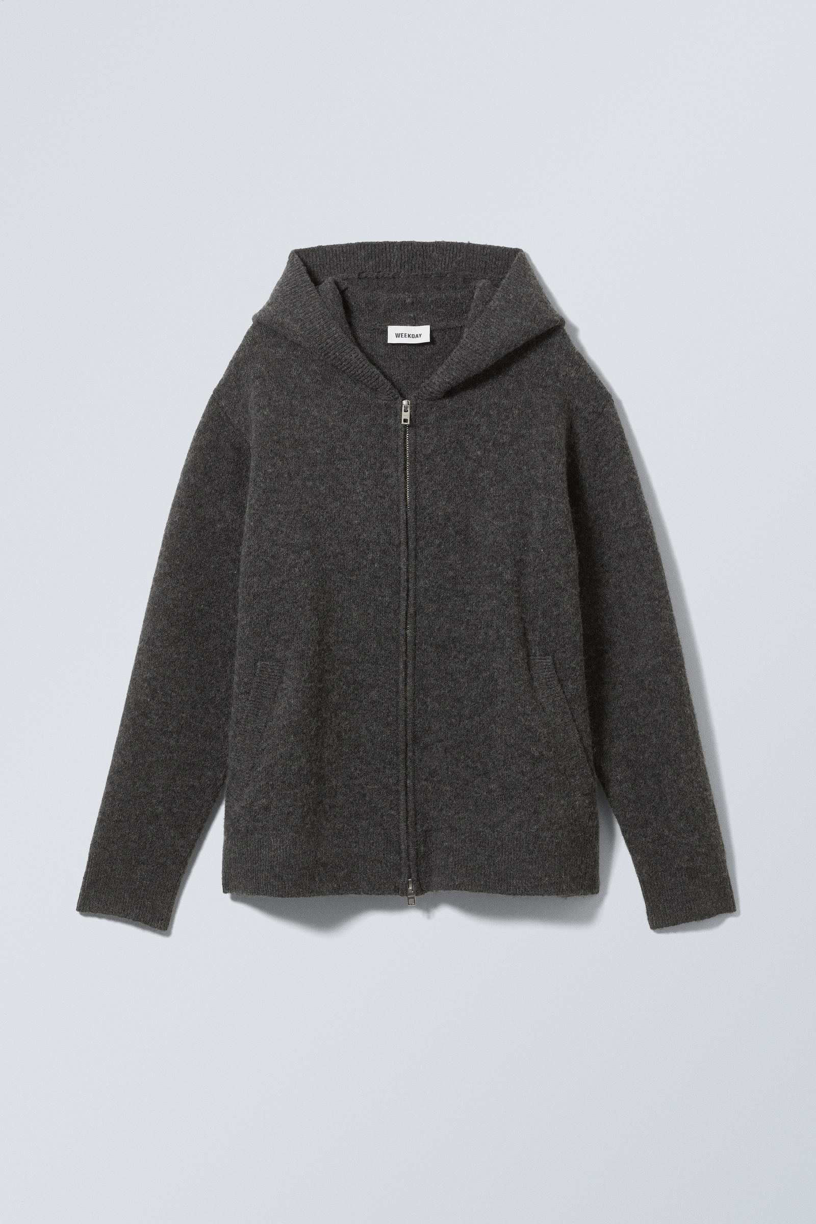 logan oversized soft knit cardigan - Dark Grey | Weekday WW