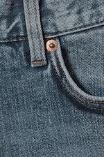 Thunder Blau - Mittelblau - Sunday Mid Waist Slim Tapered Leg Jeans - 6