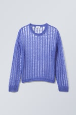 Blau - Lockerer Wollpullover Willy - 0