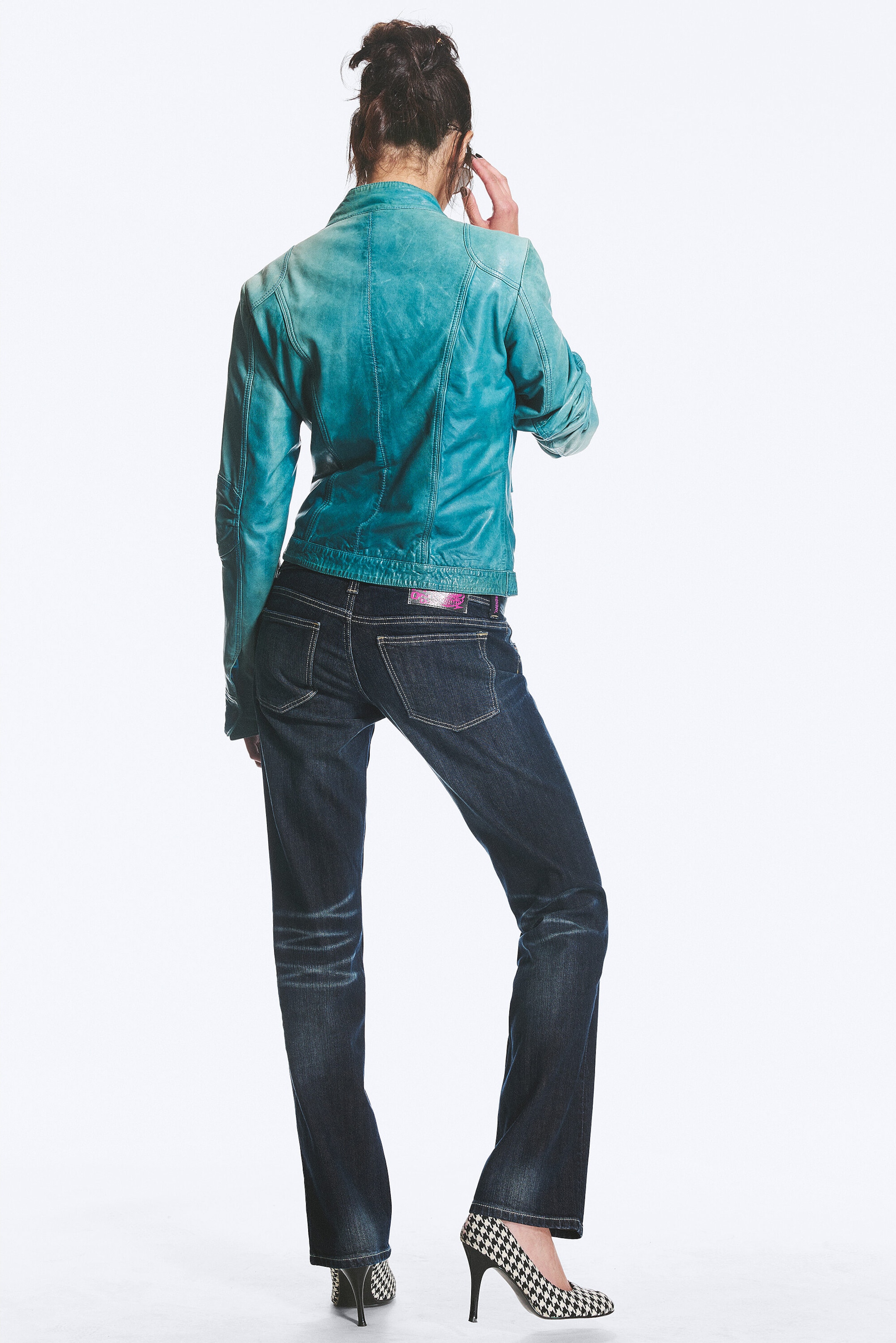 Vintage Slub - Dark Blue - RIOT LOW RISE SLIM FIT BOOTCUT JEANS - 3