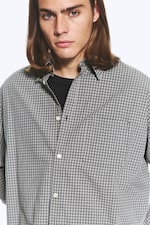 Checked Light Mole - Relaxed Boxy Poplin Shirt - 2