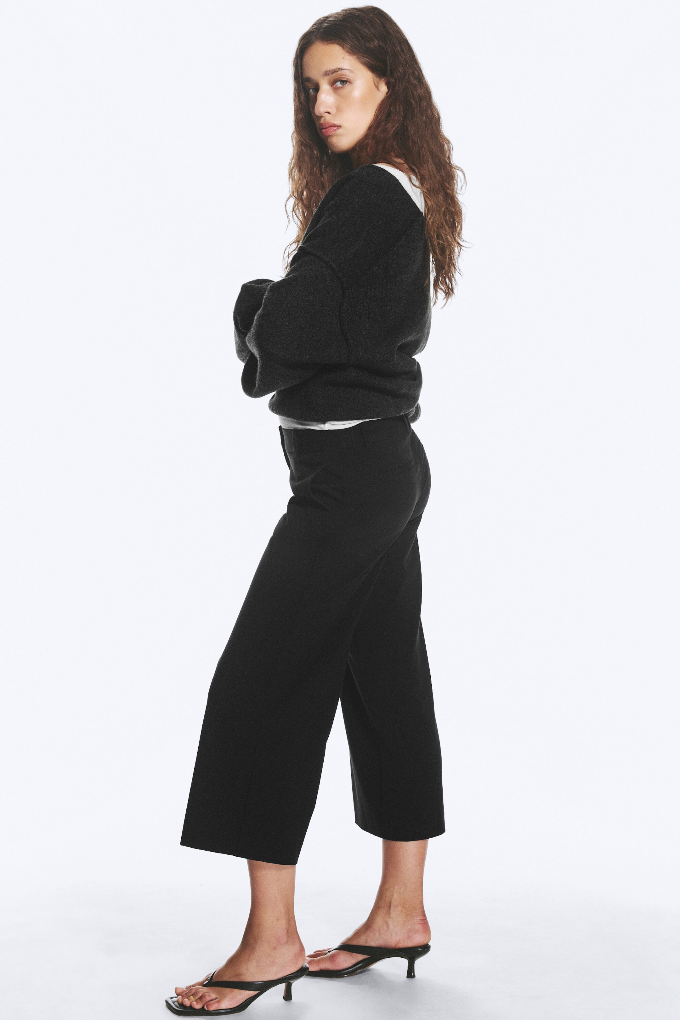 Svart - Kort dressbukse - 2