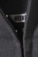 Mörkgrå - Kort halterneck-topp - 1