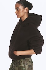 Dark Brown - Wool-blend hoodie - 2