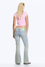 Light Blue - Booty Bei Low Rise Skinny Bootcut Jeans - 4