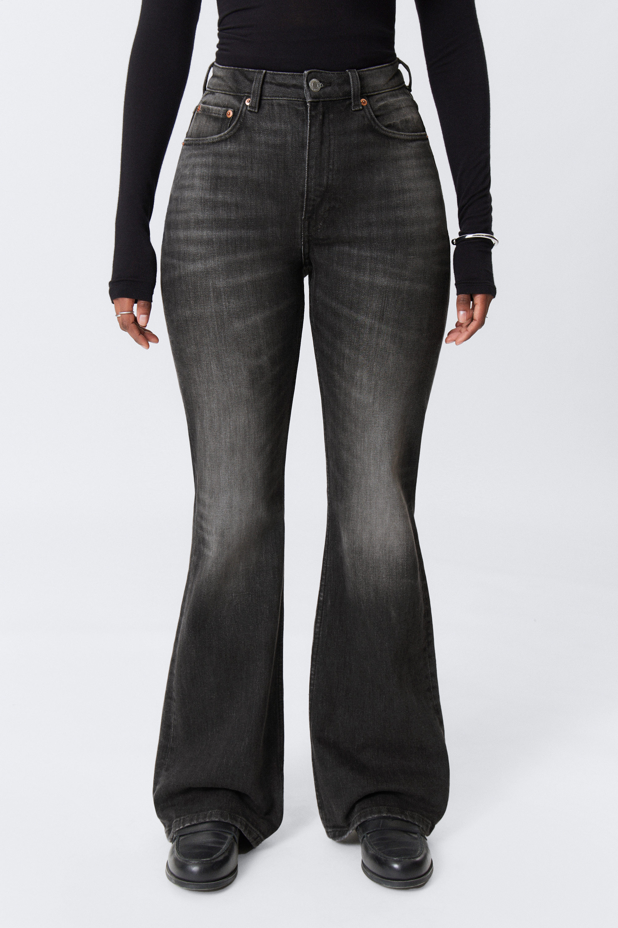 #303033 - Glow Curve High Waisted Regular Flared Leg Jeans - 2
