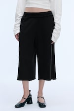 Black - Terry 7/8th trousers - 3