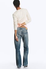 Metal Blue - Mittelblau - IMOO STUDDED LOW WAIST LOOSE WIDE JEANS - 4