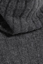 Dunkelgrau - Wollmix-Pullover mit Rollkragen und Flared-Ärmeln - 1