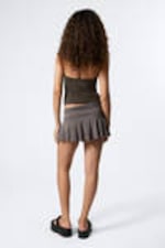 Dark Mole - Flared Mid-Rise Mini Skirt - 2