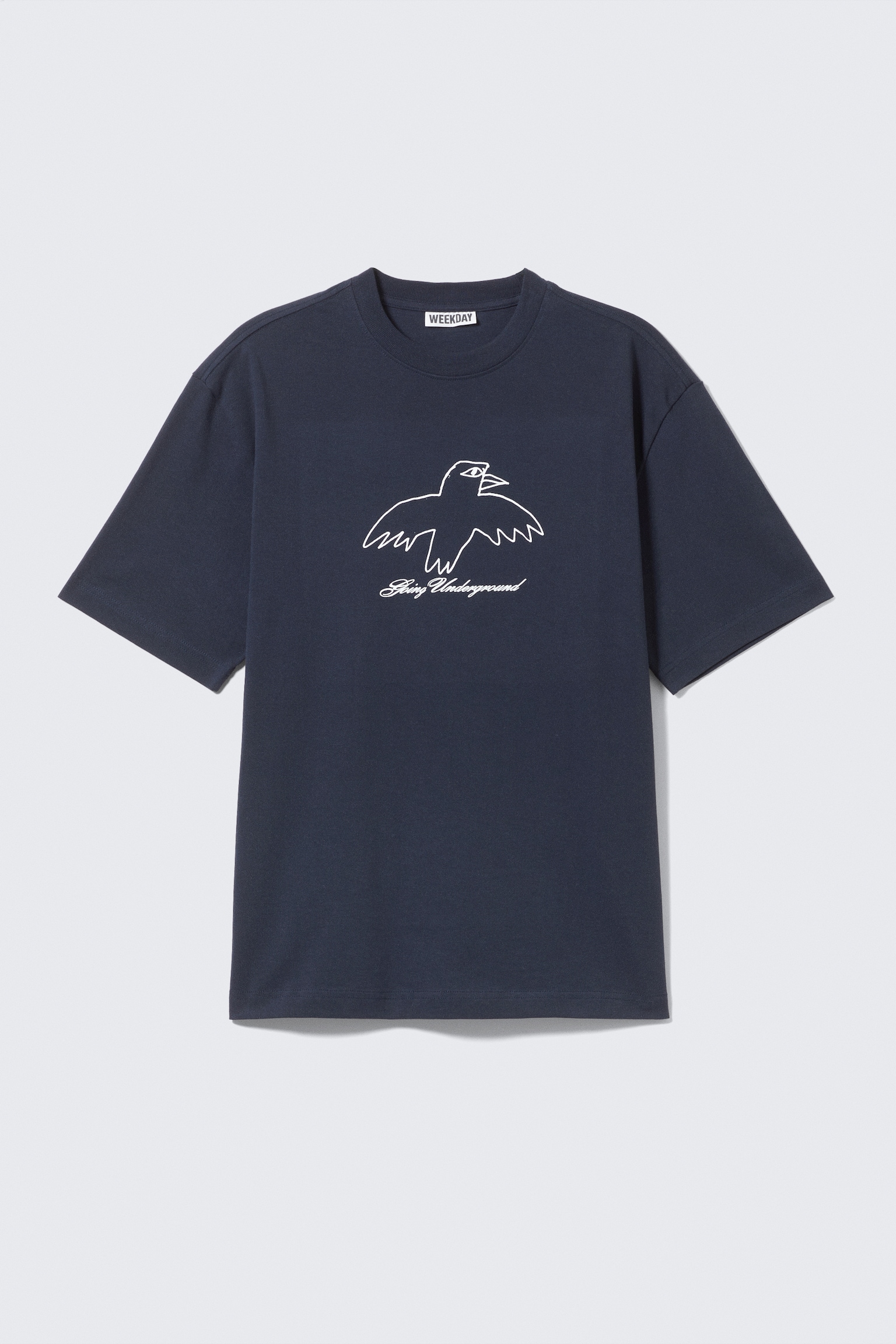 T-shirt con stampa grafica e vestibilità relaxed - Blu scuro - Underground Bird/Bianco - Surf Hawaii/Blu scuro - Double Wave/Grigio - Scared Cat/White - House Party - 2