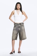 Blanc - Haut à bretelles col V - 2