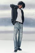 Blue Repair - Mellanblå - SPACE MID WAIST RELAXED STRAIGHT JEANS - 0