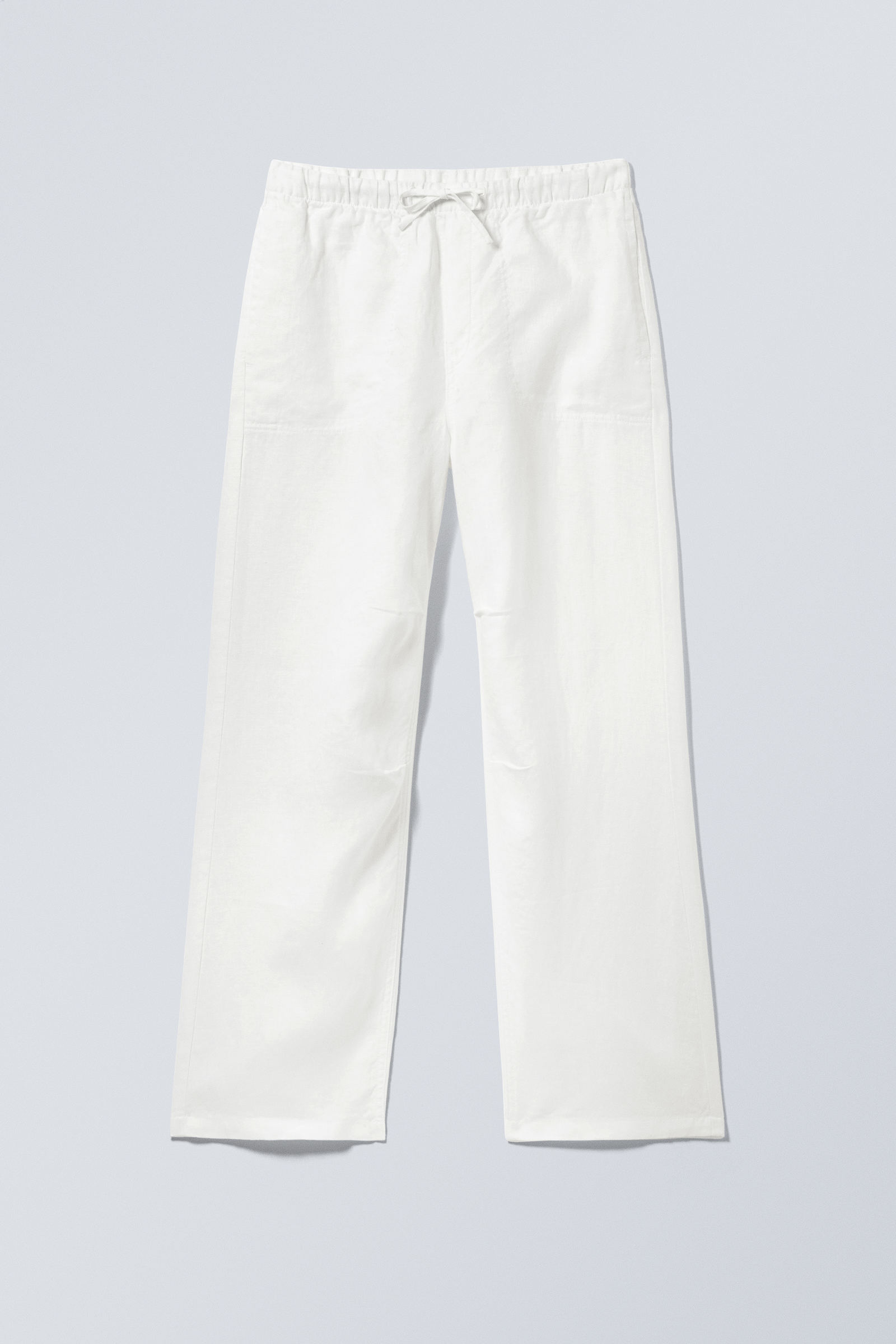 relaxed linen trousers - Dusty White | Weekday EU