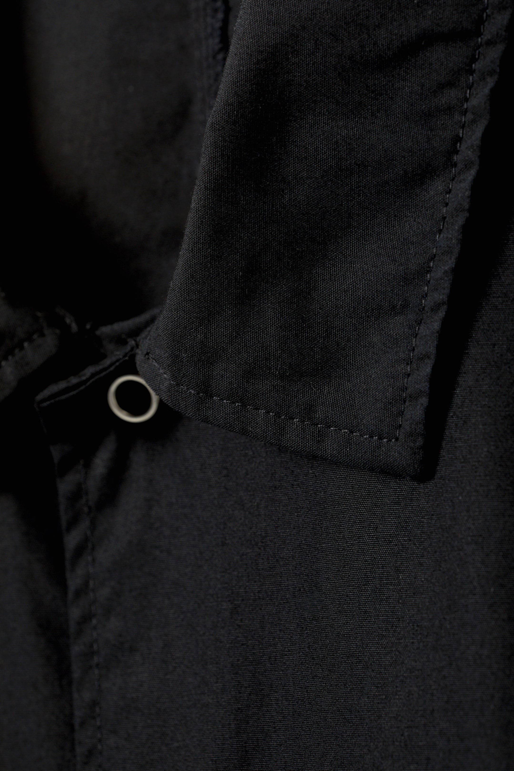 Black - Relaxed Short Sleeve Cotton Shirt - 1