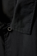 Black - Relaxed Short Sleeve Cotton Shirt - 1