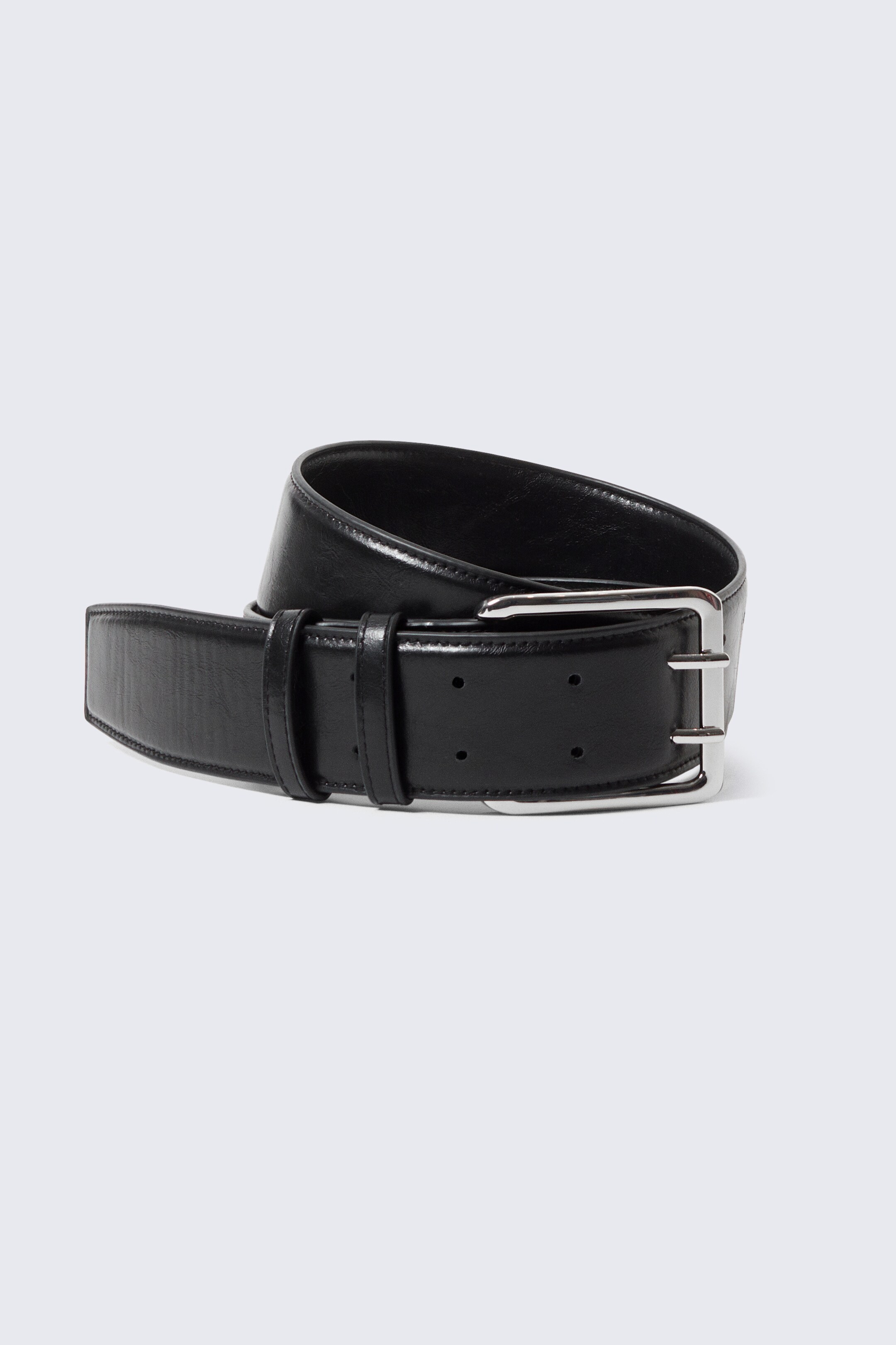 Ver imagen más grande: Cinturón de piel sintética de doble pasador - Negro - MUJER | H&M ES 1