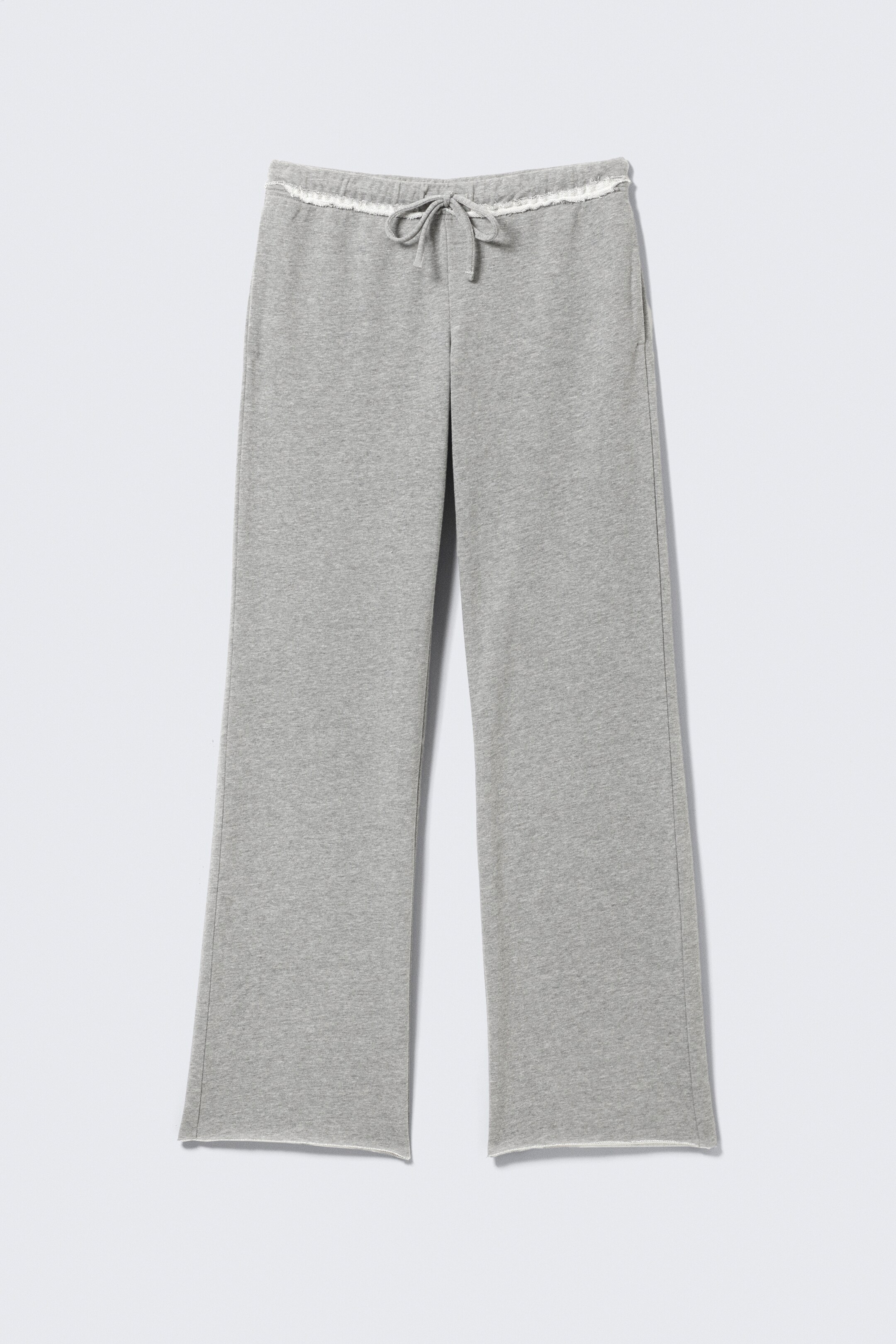 View larger image: Mid Rise Wide Leg Terry Pyjama Trousers - Grey Melange - Ladies | H&M GB 5