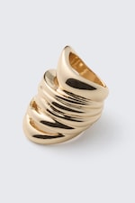 Golden - Chunky Organic Sculptural Ring - 0