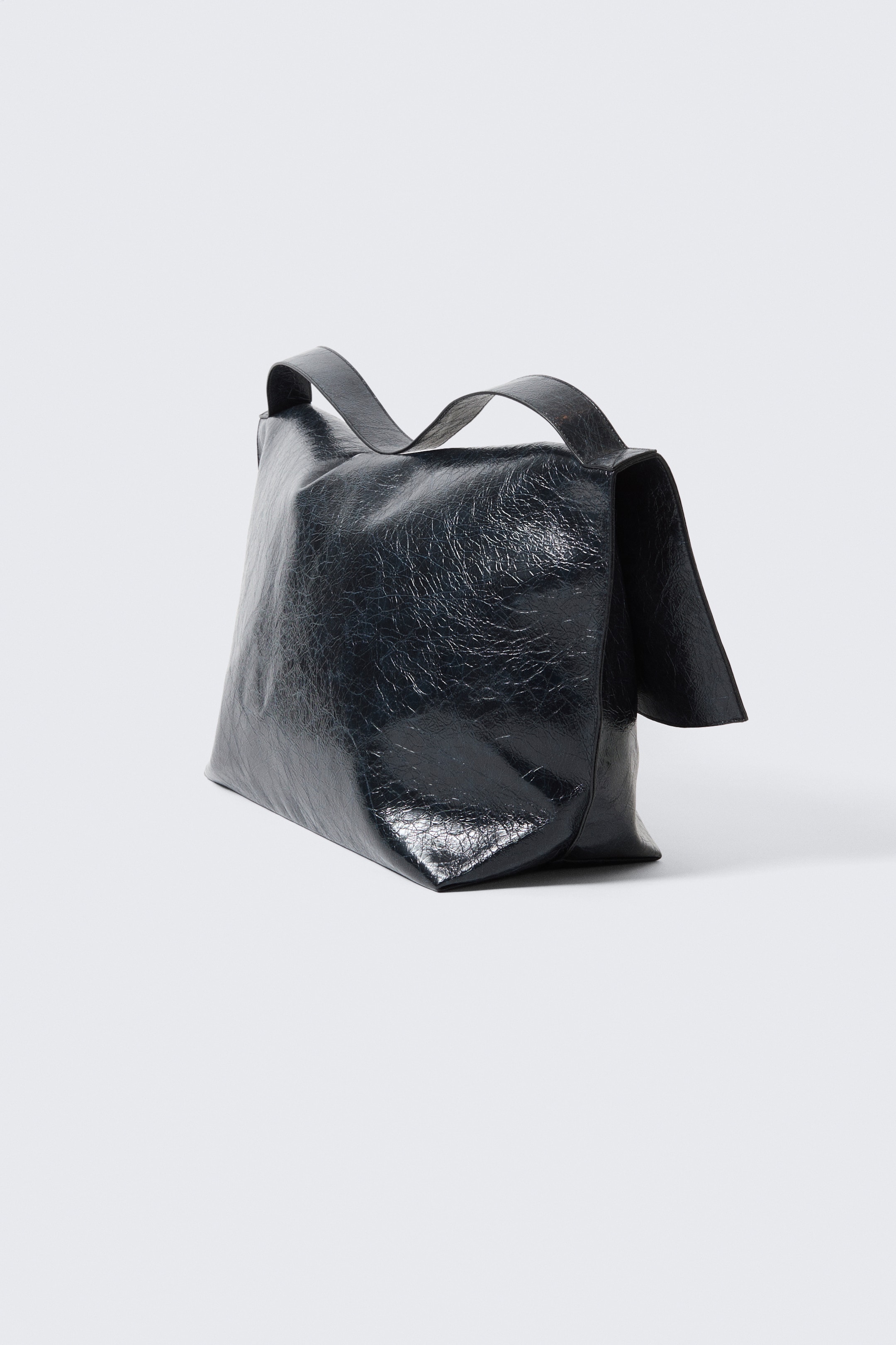 Ingrandisci l'immagine: Large Faux Leather Clutch Bag - Dark Navy Blue - DONNA | H&M CH 1