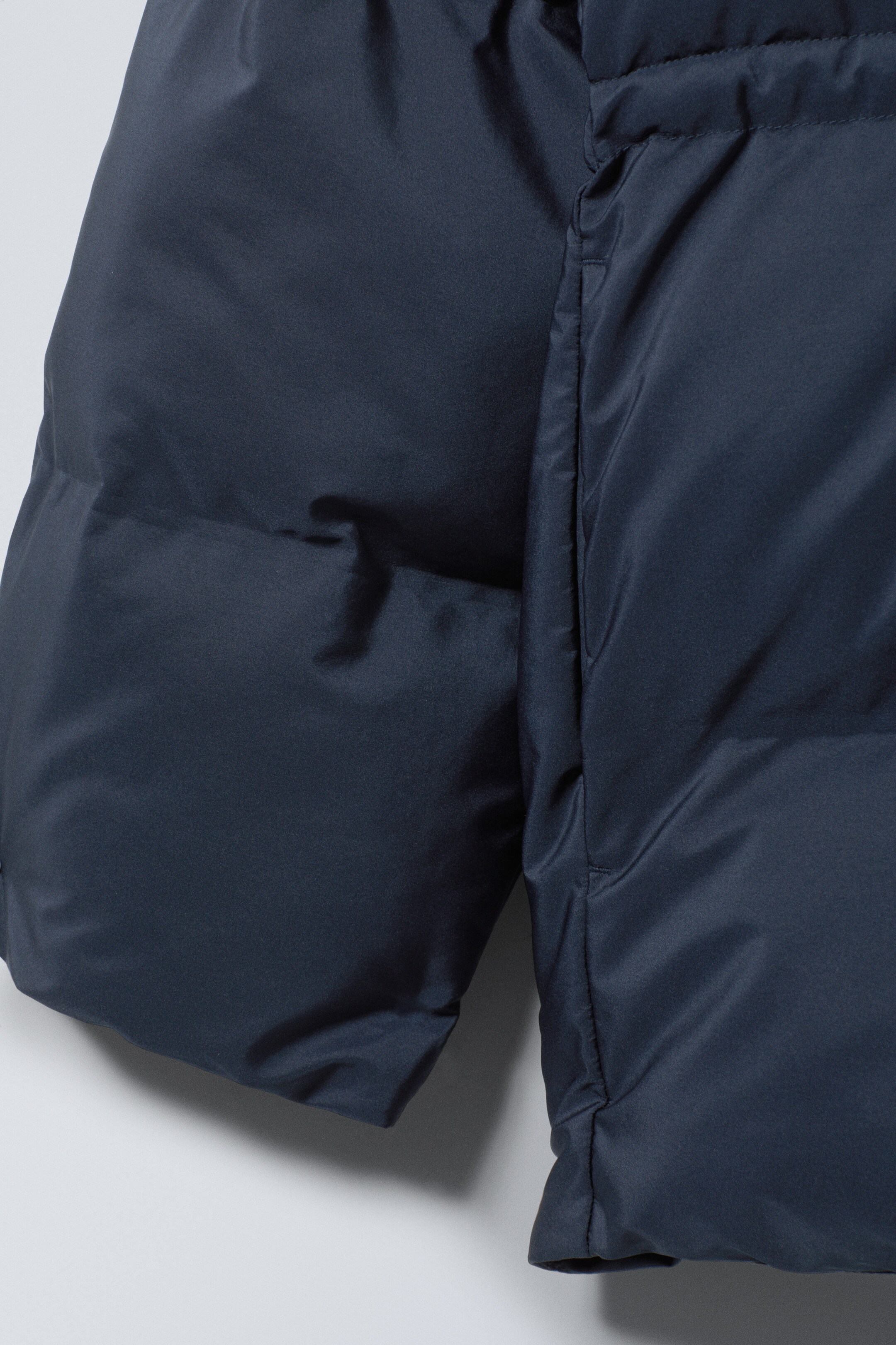 Dark Blue - Illisa Waisted Puffer Jacket - 1