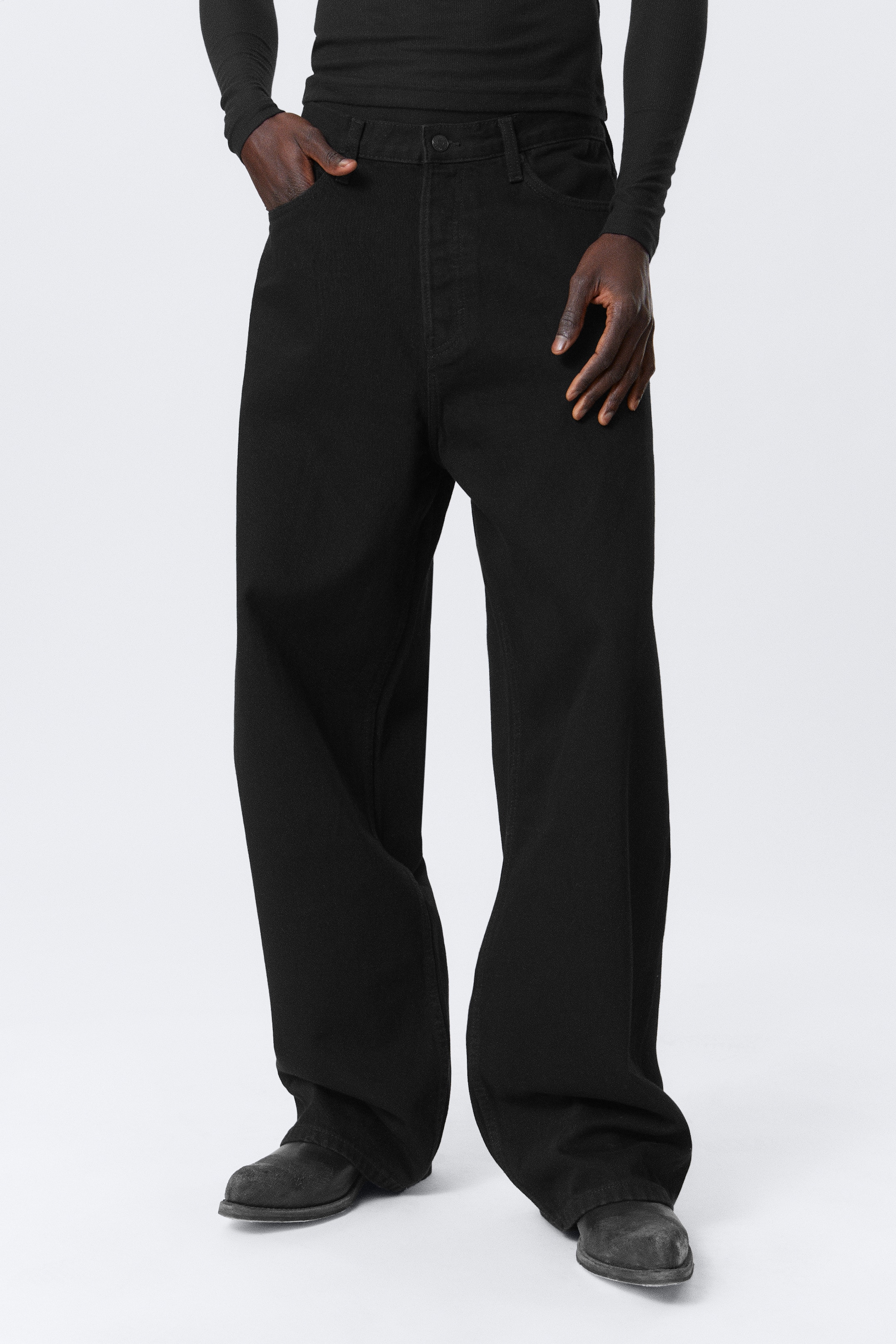 Ver imagem maior: Calças de ganga largas e folgadas Astro - Lavagem preta - Preto - HOMEM | H&M PT 2