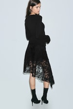 Schwarz - Slim Square-Neck Tie Top - 2