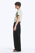 Black - Nate Baggy Linen Suit Trousers - 2