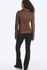 Dusty Brown - Fitted Buttoned Shirt - 2
