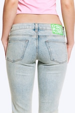 Light Blue - Booty Bei Low Rise Skinny Bootcut Jeans - 5