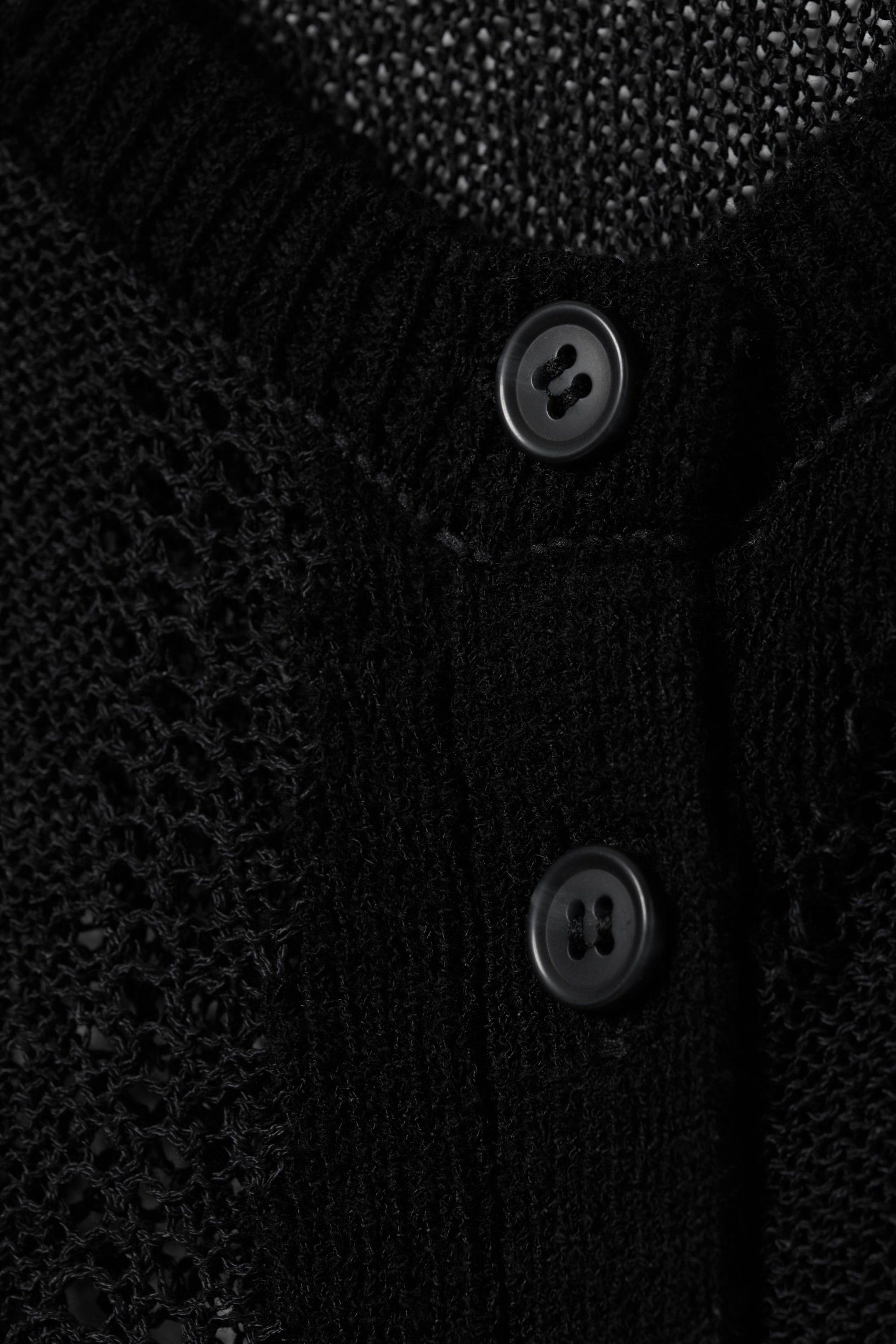 Dark Grey - Slim Fit Textured Knit Cardigan - 1