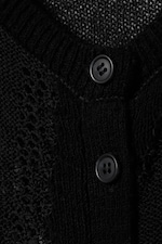 Dark Grey - Slim Fit Textured Knit Cardigan - 1