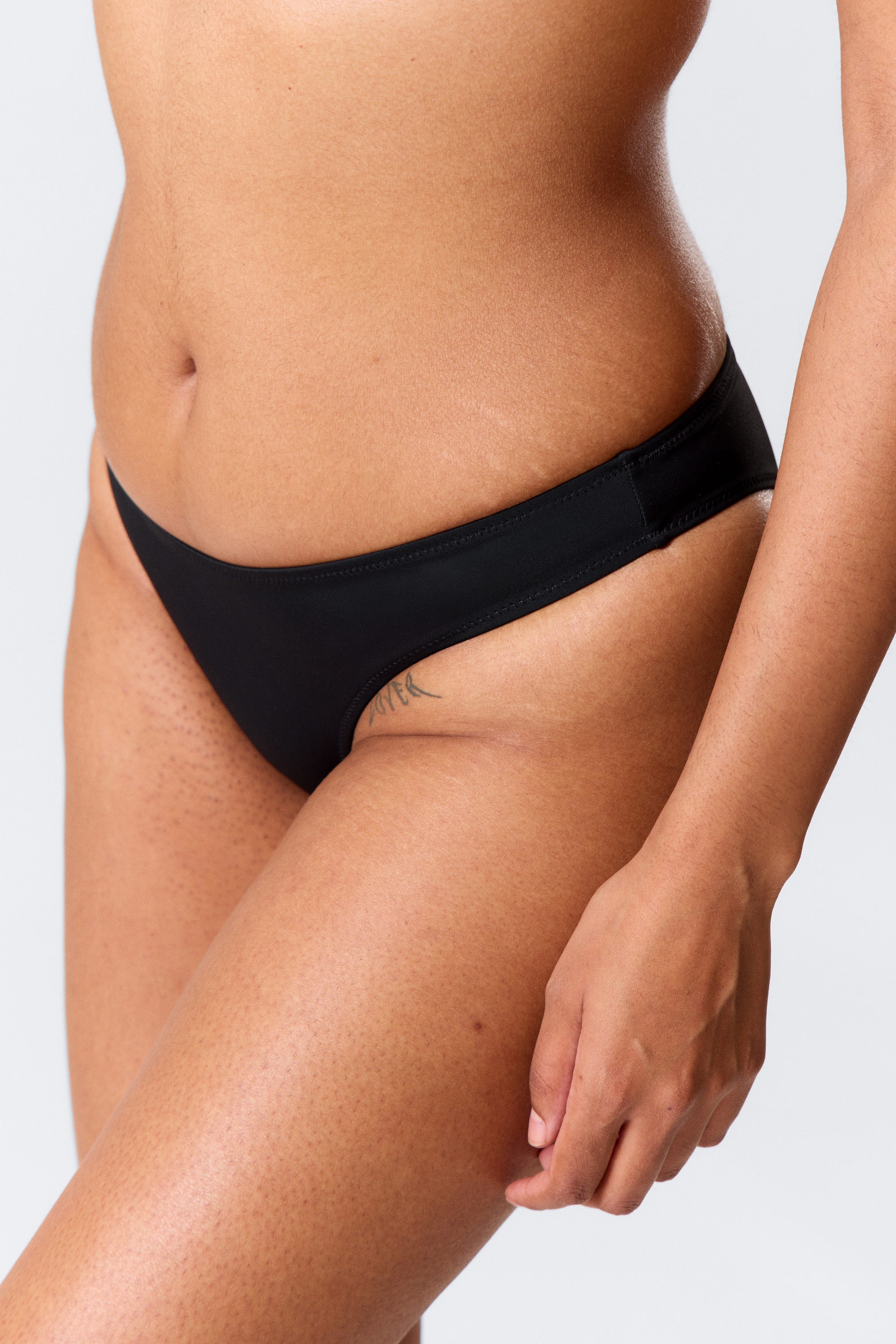 Schwarz & Beige - 2er-Pack Bikinihöschen - 2