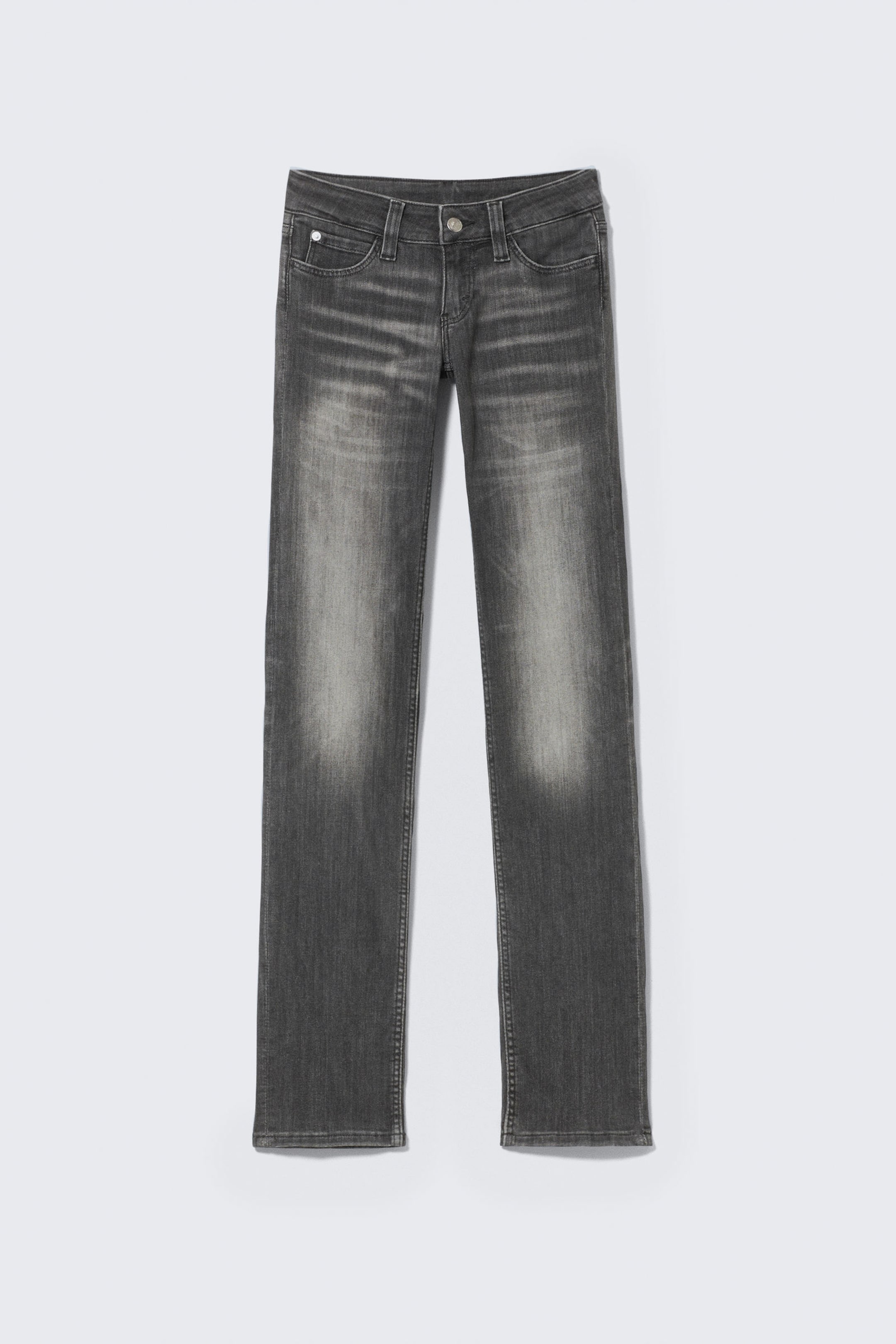 Swab Black - Sleezie Low Waist Skinny Straight Jeans - 4