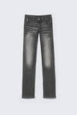 Swab Black - Sleezie Low Waist Skinny Straight Jeans - 4