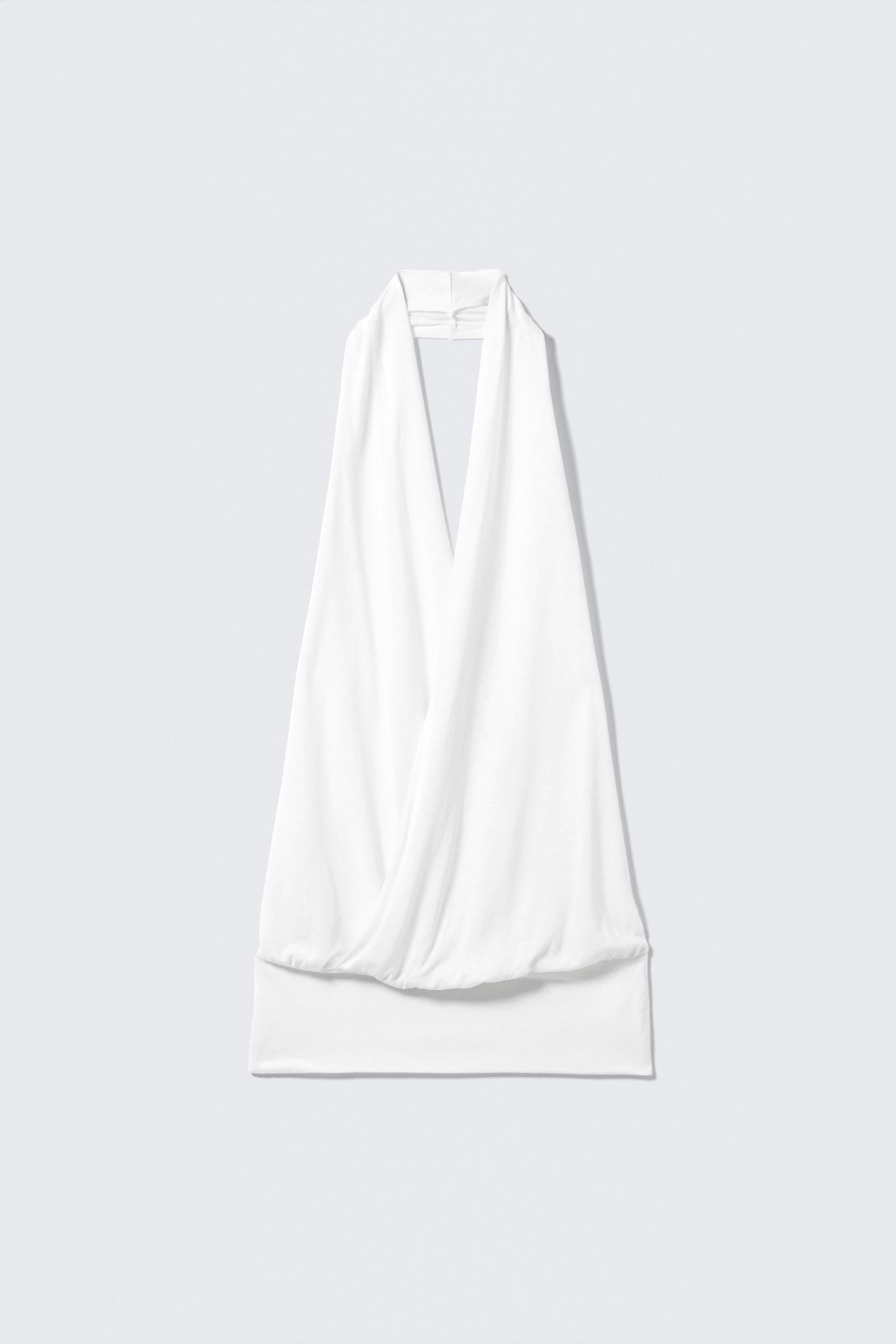 draped halter jersey top - White | Weekday WW
