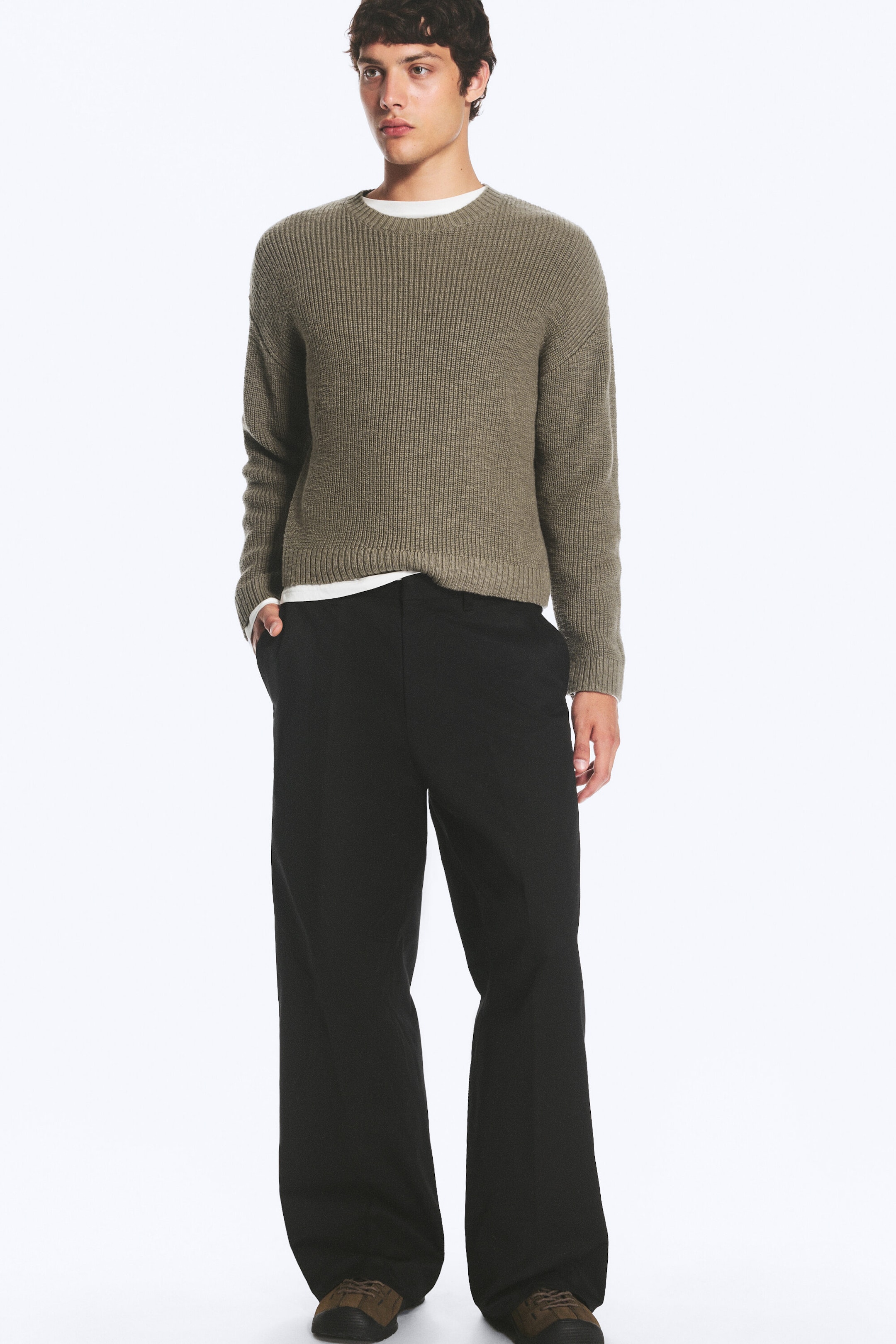 Black - Emil Loose Fit Chino Trousers - 2