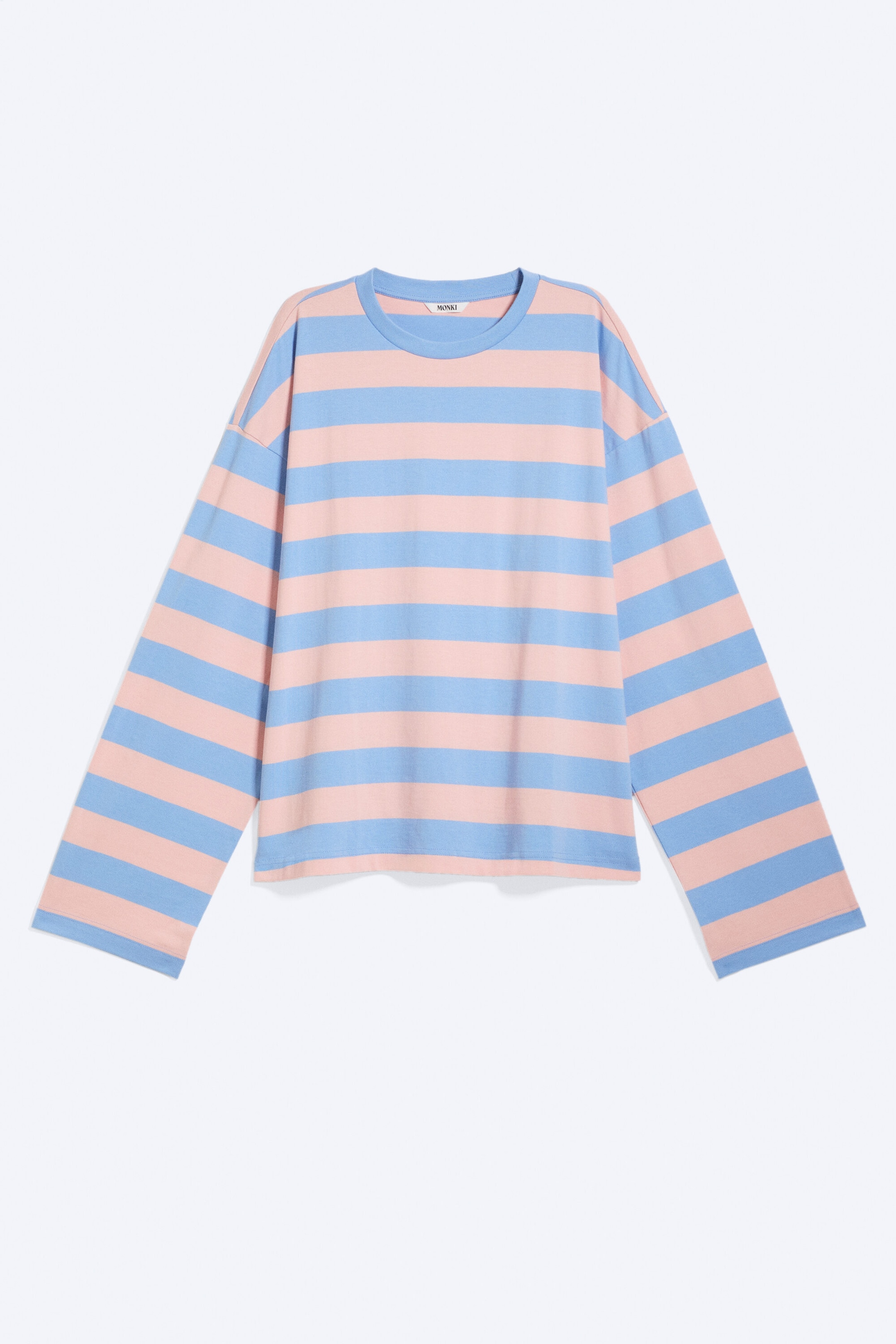 Gestreift in Rosa/Blau - Longsleeve-Shirt aus Baumwolle - 3