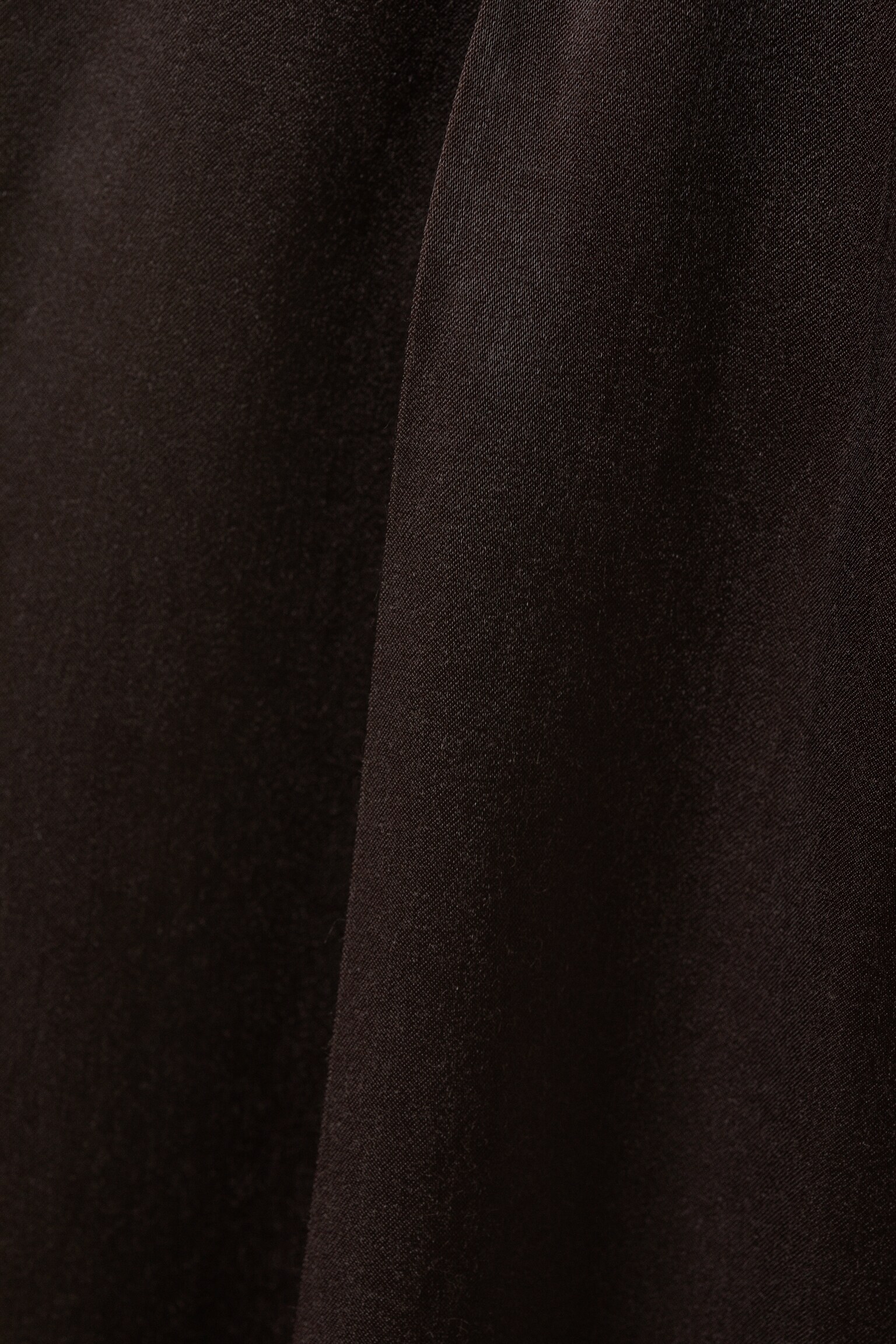 High Waisted Wide Leg Satin Trousers - Mørkebrun/Sort/Hvid - 4
