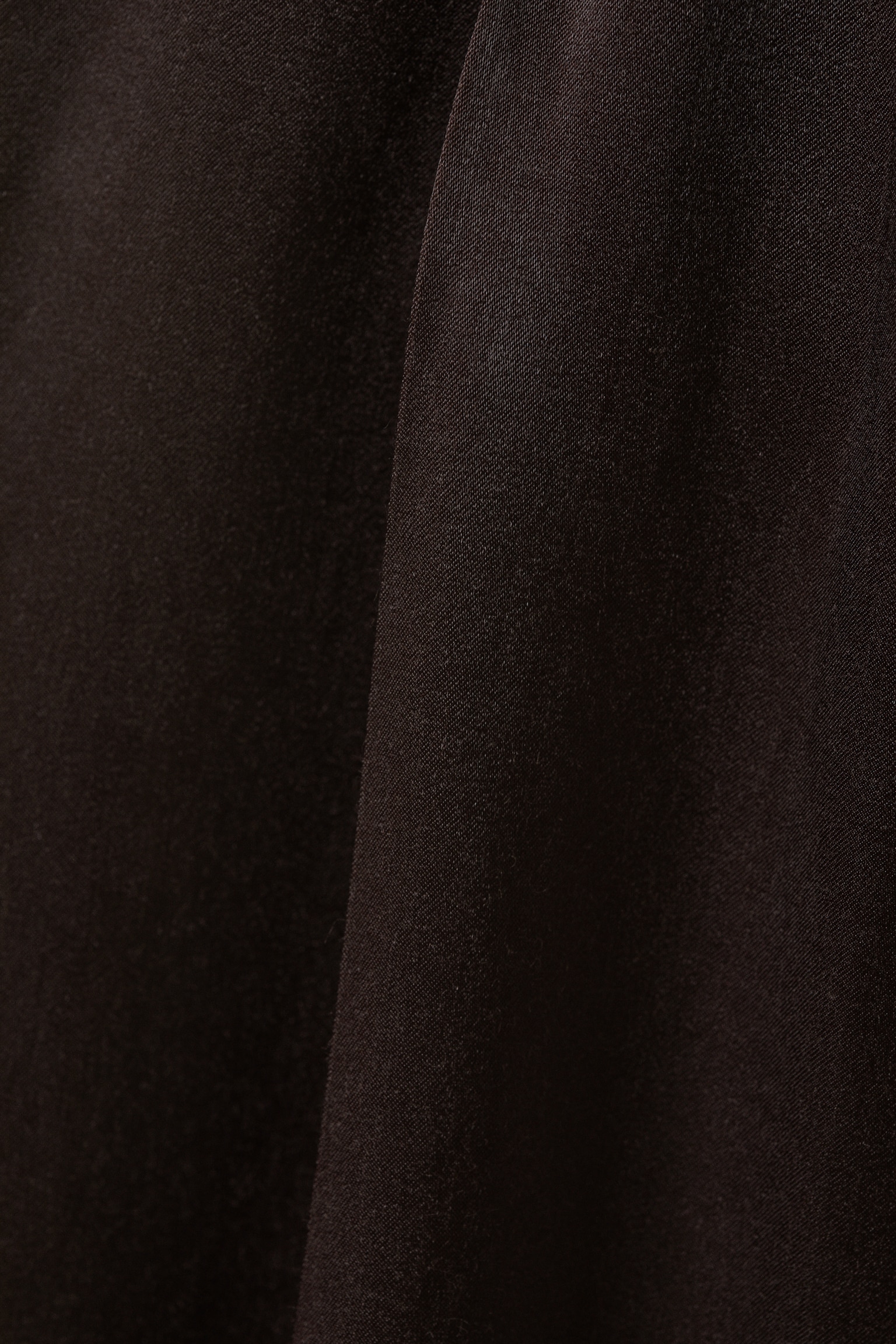 High Waisted Wide Leg Satin Trousers - Dark Brown/Black/White - 4