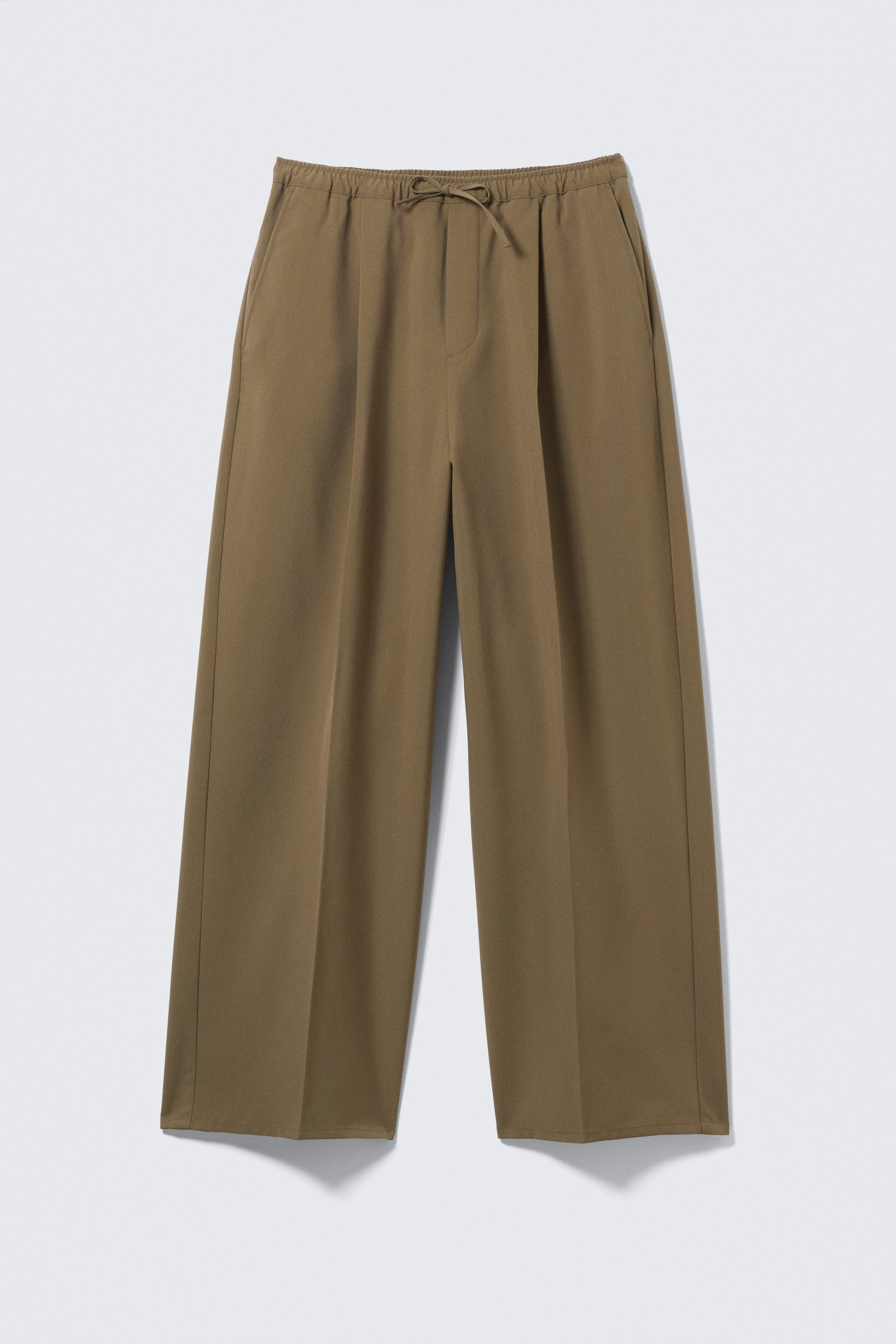 Beige - Oversized Suit Trousers - 3