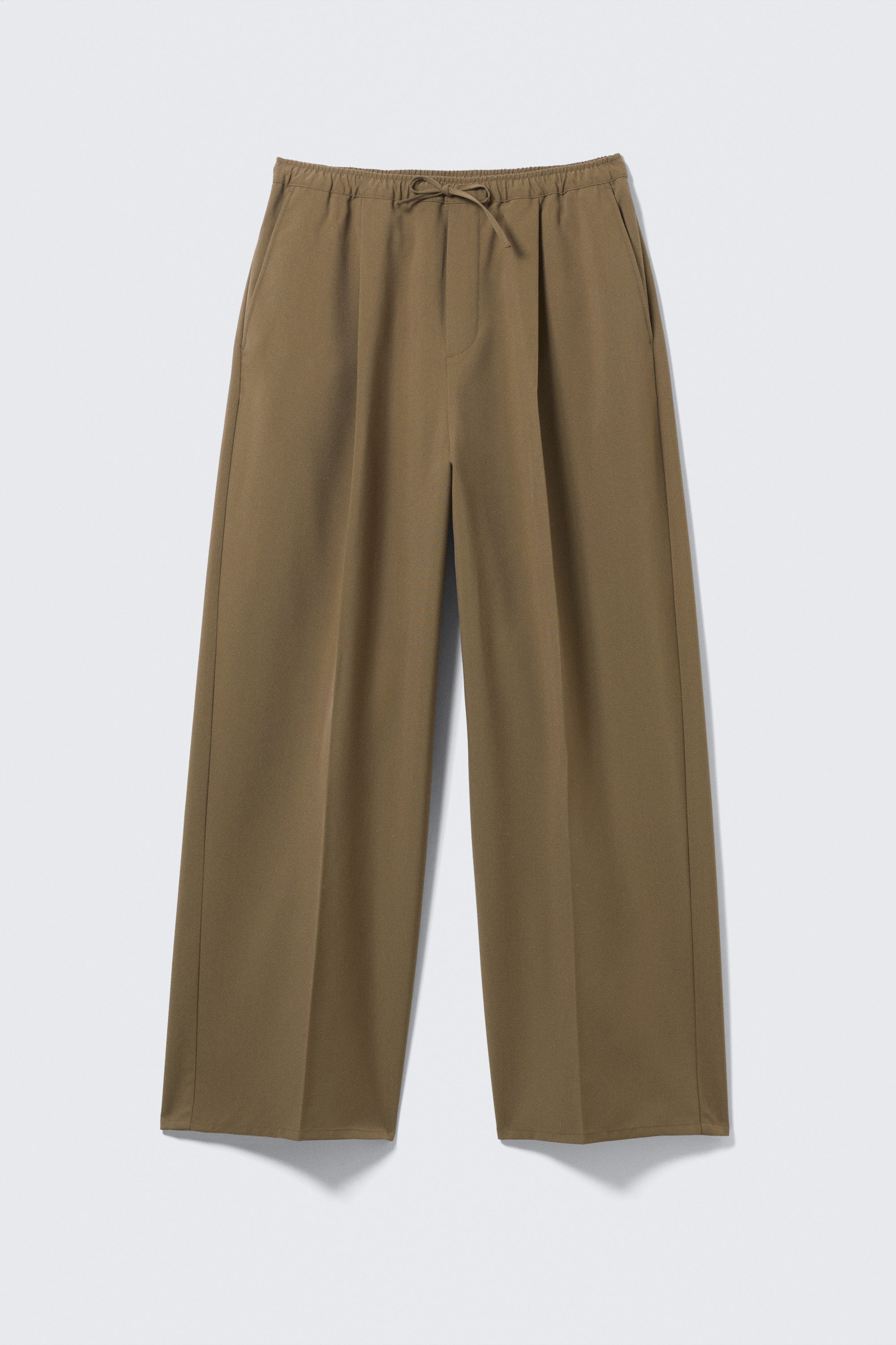 Beige - Oversized Suit Trousers - 7