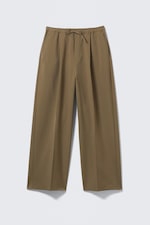 Beige - Oversized Suit Trousers - 7