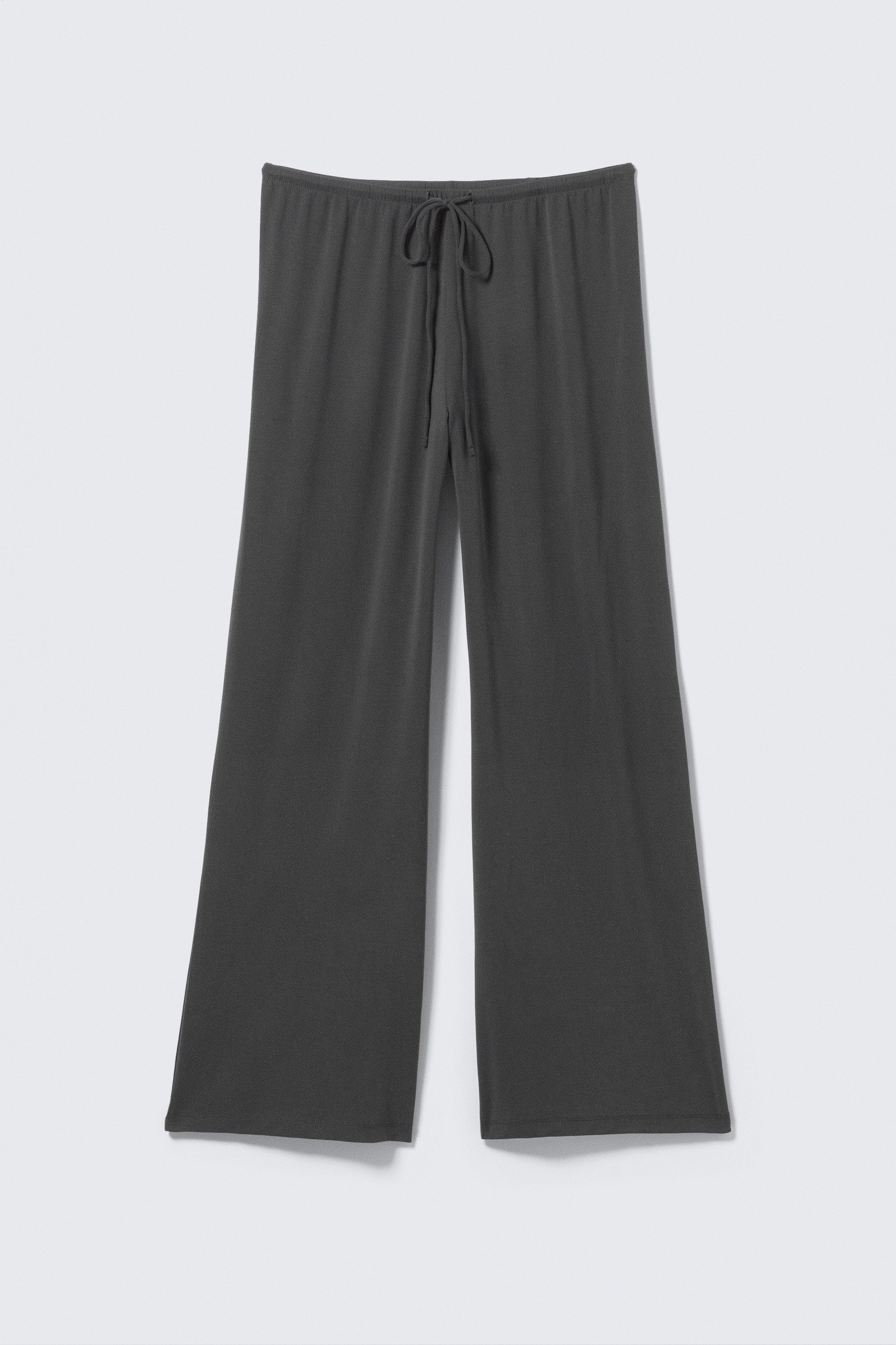 Dunkelgrau - Weiche, weit geschnittene Hose mit Kordelzug - 0