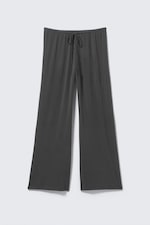 Dunkelgrau - Weiche, weit geschnittene Hose mit Kordelzug - 0
