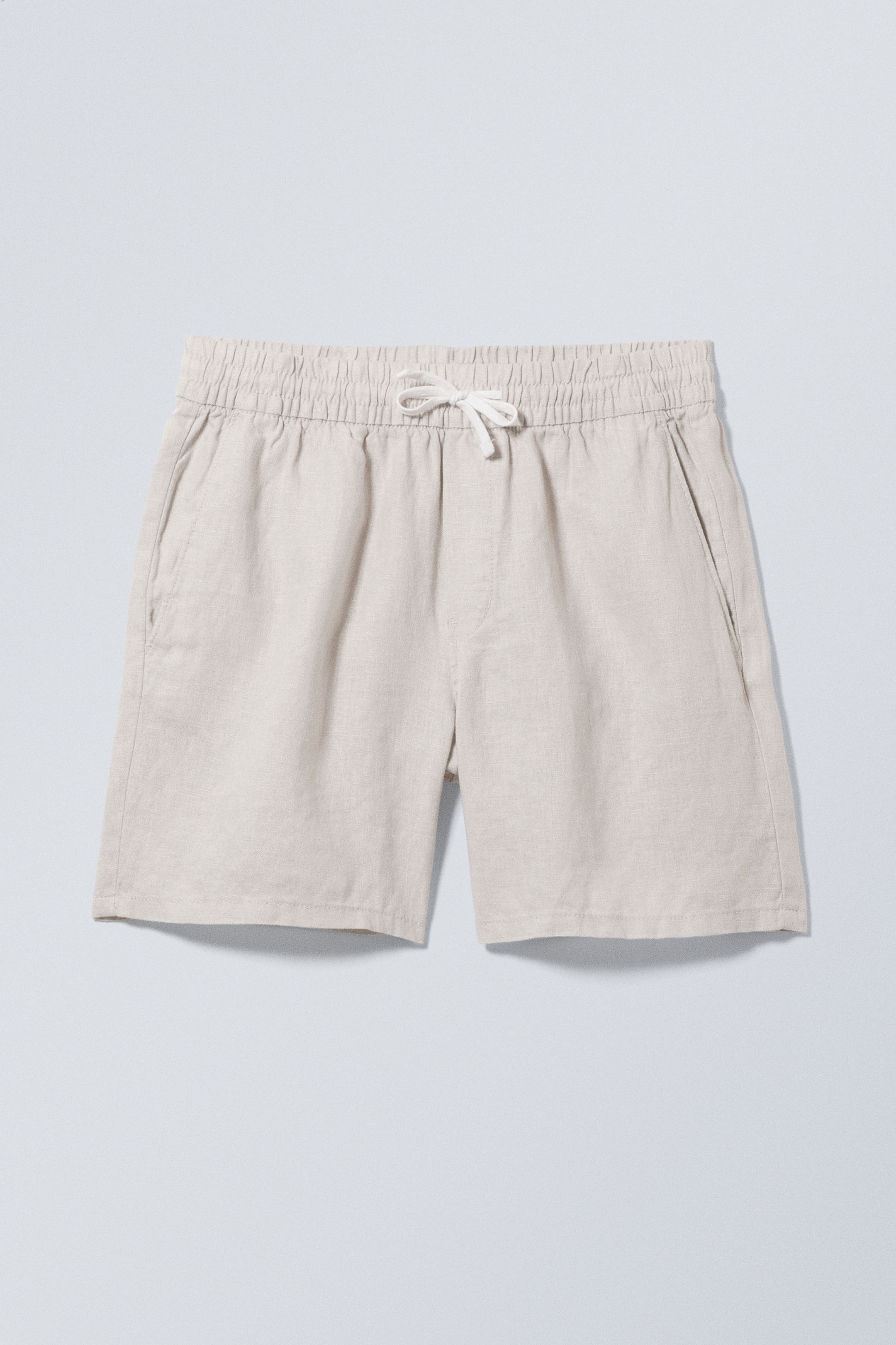 Staubiges Beige - Leinenshorts Olsen - 0