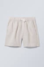 Staubiges Beige - Leinenshorts Olsen - 0