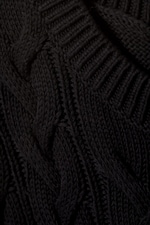 Noir - Débardeur en maille torsadée de coton - 1